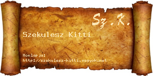 Szekulesz Kitti névjegykártya